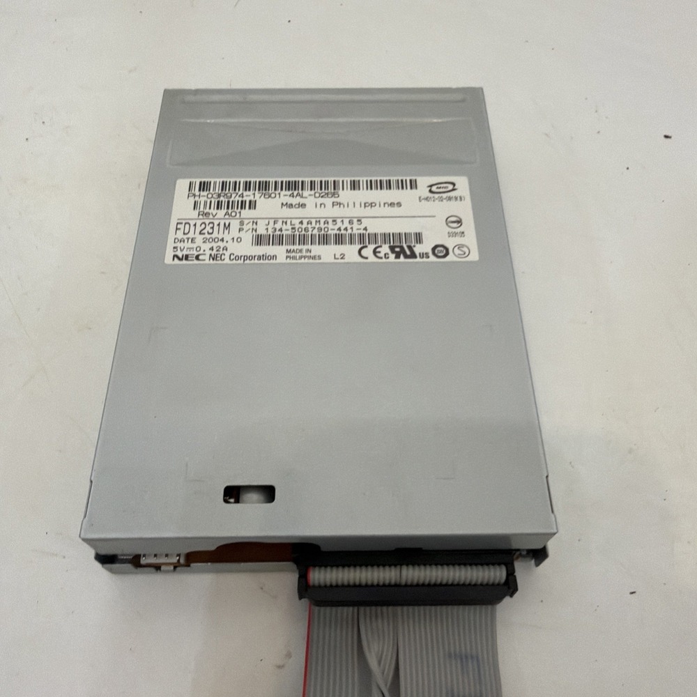 NEC FD1231M 1.44MB 3.5" Internal IDE Floppy Disk Drive W/Cable & Bracket 2004